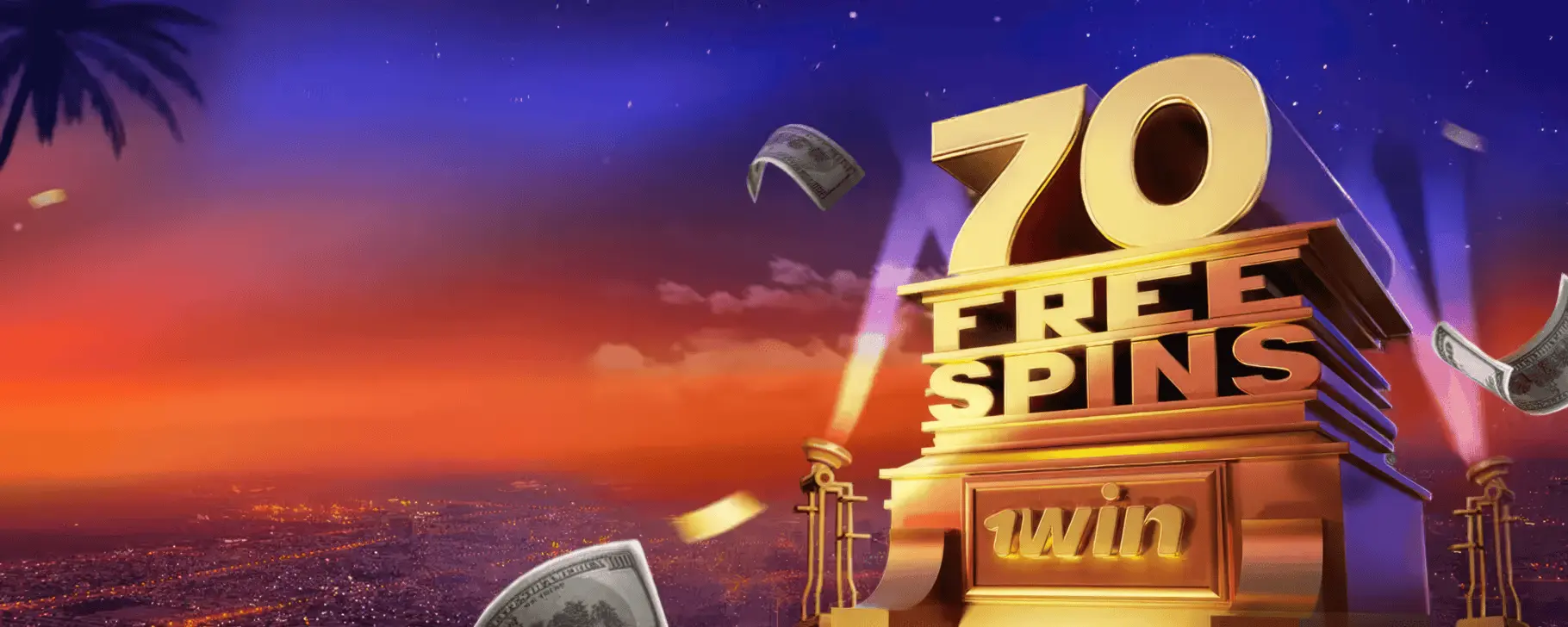 70 giros gratis por el primer depósito.